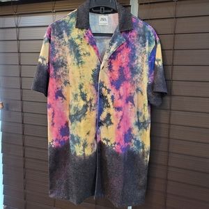 Men's Zara Multicolored Polo - Size Medium